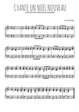 Téléchargez l'arrangement pour piano de la partition de Chante un Noël nouveau en PDF